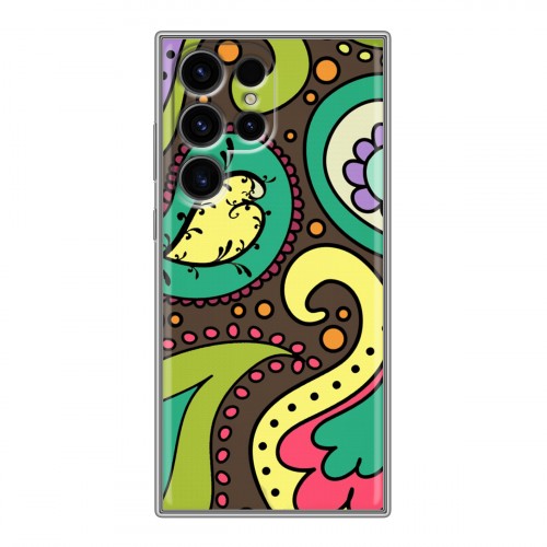 Дизайнерский силиконовый чехол для Samsung Galaxy S24 Ultra Шаблоны пейсли
