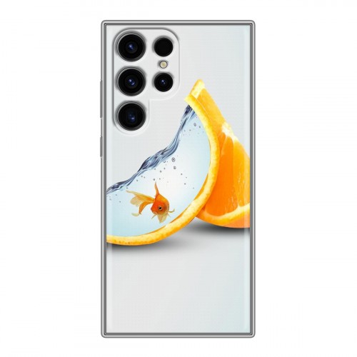 Дизайнерский силиконовый чехол для Samsung Galaxy S24 Ultra Апельсины