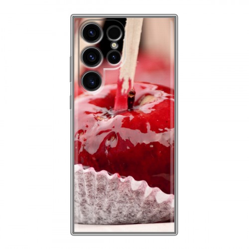 Дизайнерский силиконовый чехол для Samsung Galaxy S24 Ultra Вишня