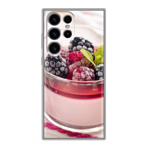 Дизайнерский силиконовый чехол для Samsung Galaxy S24 Ultra Малина