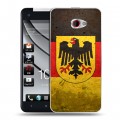 Дизайнерский пластиковый чехол для HTC Butterfly S Флаг Германии
