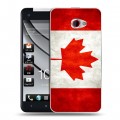 Дизайнерский пластиковый чехол для HTC Butterfly S Флаг Канады