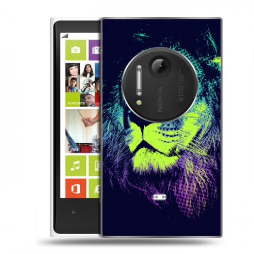 Дизайнерский пластиковый чехол для Nokia Lumia 1020 Животный поп-арт
