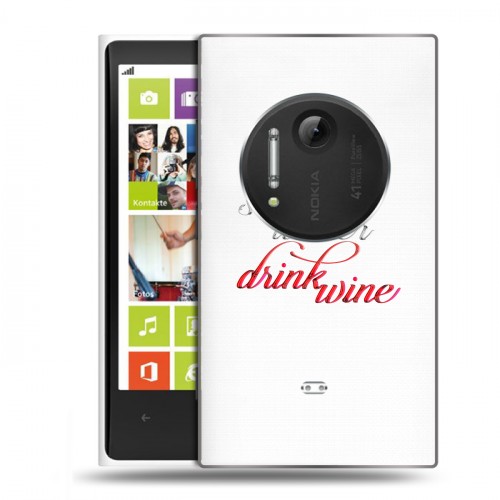 Полупрозрачный дизайнерский пластиковый чехол для Nokia Lumia 1020 Прозрачные надписи 1
