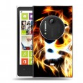 Дизайнерский пластиковый чехол для Nokia Lumia 1020 Пламенные животные