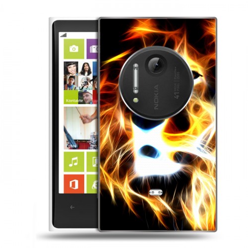 Дизайнерский пластиковый чехол для Nokia Lumia 1020 Пламенные животные
