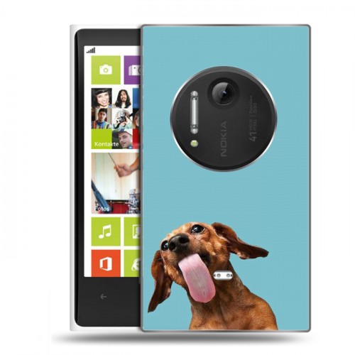 Дизайнерский пластиковый чехол для Nokia Lumia 1020 Мятные звери