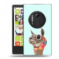 Дизайнерский пластиковый чехол для Nokia Lumia 1020 Мятные звери