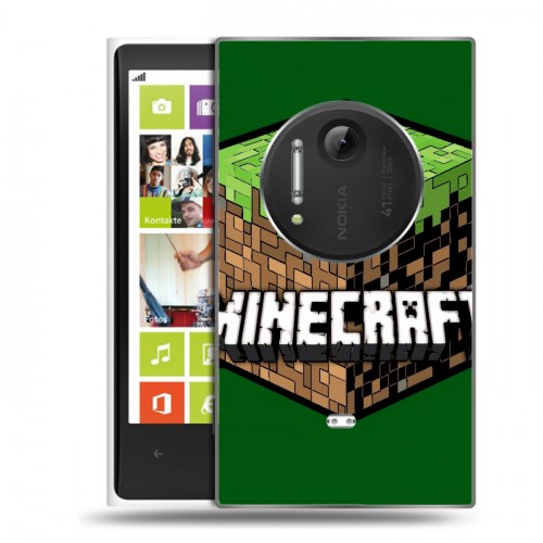 Дизайнерский пластиковый чехол для Nokia Lumia 1020 Minecraft