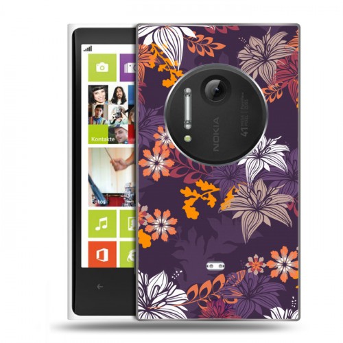 Дизайнерский пластиковый чехол для Nokia Lumia 1020 Цветочные паттерны