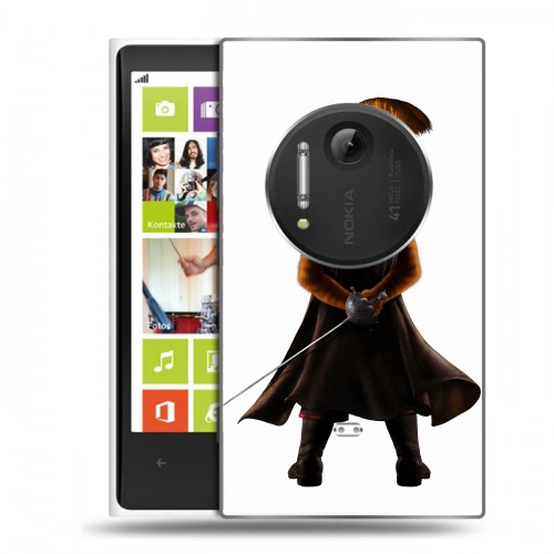 Дизайнерский пластиковый чехол для Nokia Lumia 1020 Кот в сапогах