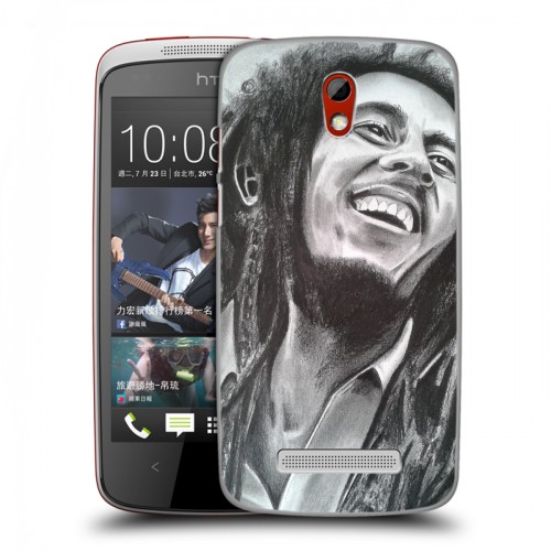 Дизайнерский пластиковый чехол для HTC Desire 500 Боб Марли