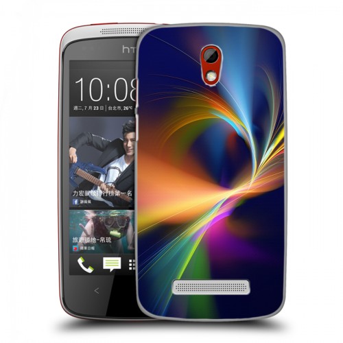 Дизайнерский пластиковый чехол для HTC Desire 500 Красочные абстракции