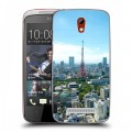 Дизайнерский пластиковый чехол для HTC Desire 500 Токио