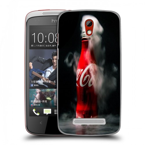 Дизайнерский пластиковый чехол для HTC Desire 500 Coca-cola