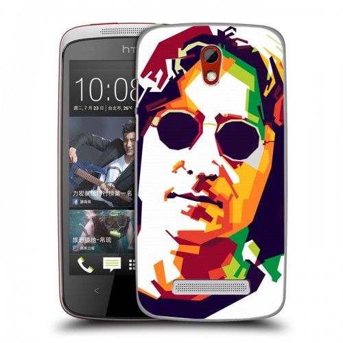 Дизайнерский пластиковый чехол для HTC Desire 500 Джон Леннон