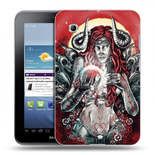 Дизайнерский силиконовый чехол для Samsung Galaxy Tab 2 7.0 Тату эстетика