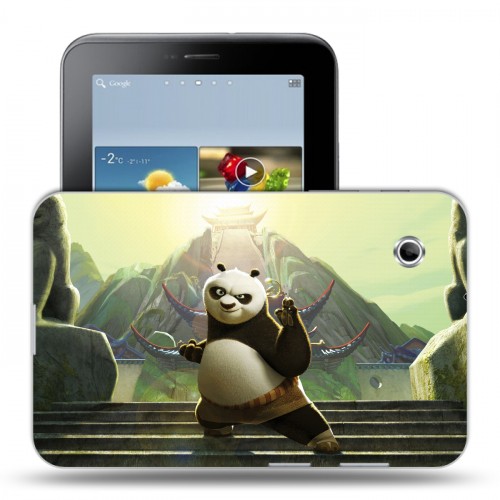 Дизайнерский силиконовый чехол для Samsung Galaxy Tab 2 7.0 Кунг-фу панда