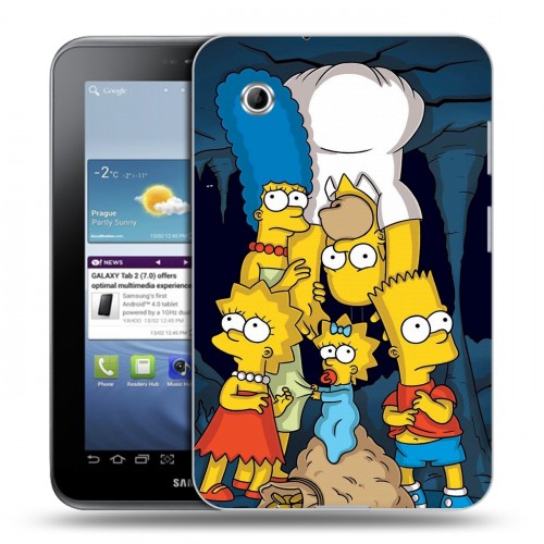 Дизайнерский силиконовый чехол для Samsung Galaxy Tab 2 7.0 Симпсоны