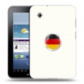 Дизайнерский силиконовый чехол для Samsung Galaxy Tab 2 7.0 Флаг Германии