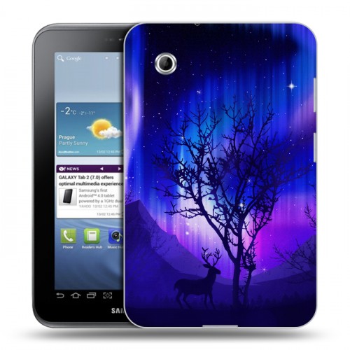 Дизайнерский силиконовый чехол для Samsung Galaxy Tab 2 7.0 Северное сияние