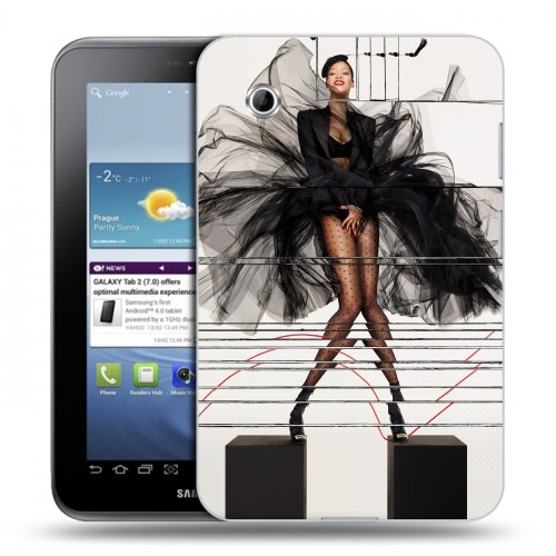 Дизайнерский силиконовый чехол для Samsung Galaxy Tab 2 7.0 Риана
