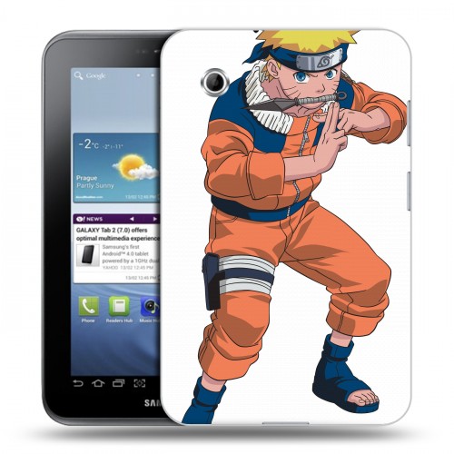 Дизайнерский силиконовый чехол для Samsung Galaxy Tab 2 7.0 Наруто