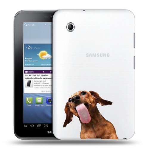Дизайнерский силиконовый чехол для Samsung Galaxy Tab 2 7.0 Мятные звери