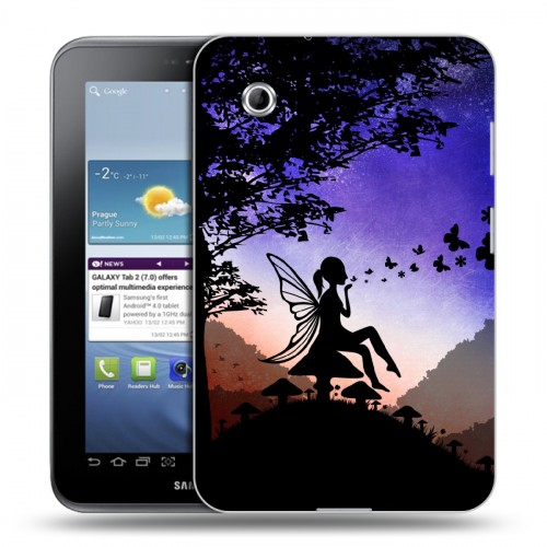 Дизайнерский силиконовый чехол для Samsung Galaxy Tab 2 7.0 Фантастические силуэты
