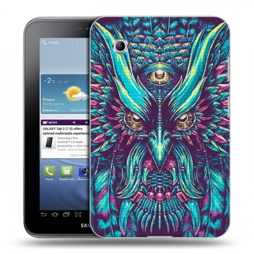 Дизайнерский силиконовый чехол для Samsung Galaxy Tab 2 7.0 Совы и волшебницы