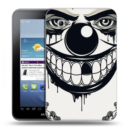 Дизайнерский силиконовый чехол для Samsung Galaxy Tab 2 7.0 Маски Black White