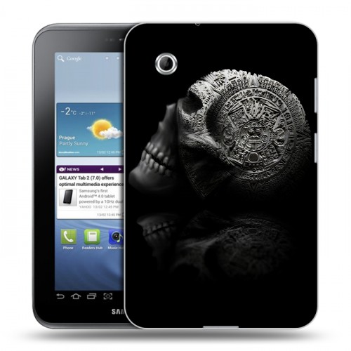Дизайнерский силиконовый чехол для Samsung Galaxy Tab 2 7.0 Мир черепов