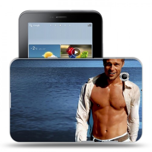 Дизайнерский силиконовый чехол для Samsung Galaxy Tab 2 7.0 Бред Питт
