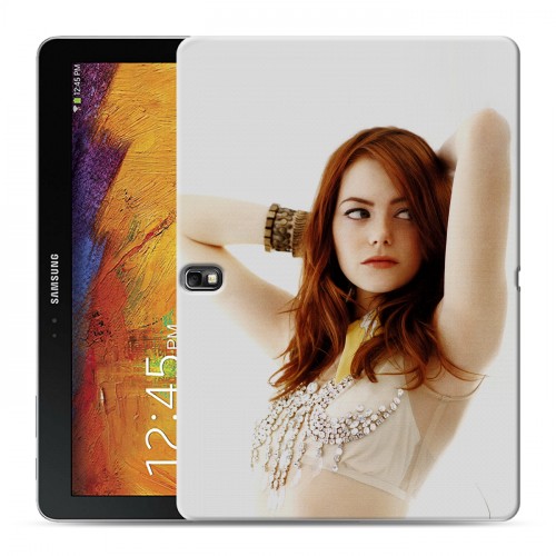 Дизайнерский силиконовый чехол для Samsung Galaxy Note 10.1 2014 editon Эмма Стоун