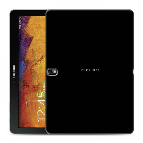 Дизайнерский силиконовый чехол для Samsung Galaxy Note 10.1 2014 editon Черно и кратко