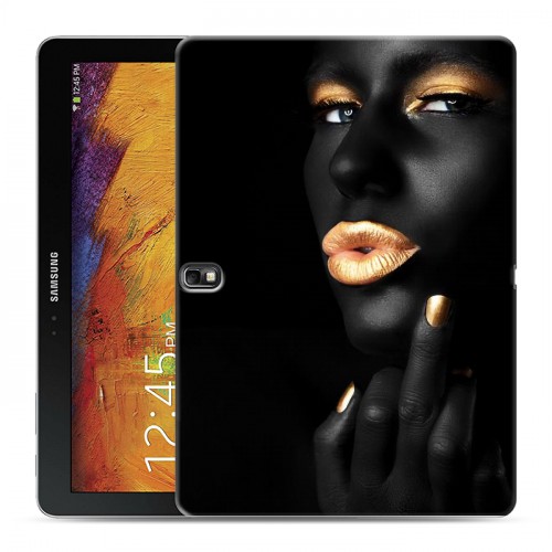 Дизайнерский силиконовый чехол для Samsung Galaxy Note 10.1 2014 editon Черное золото