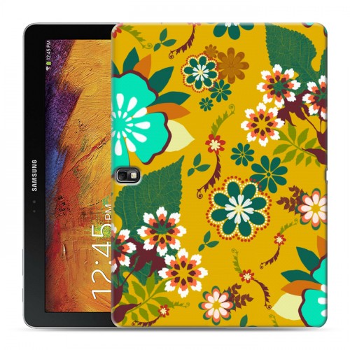 Дизайнерский силиконовый чехол для Samsung Galaxy Note 10.1 2014 editon Цветочные паттерны