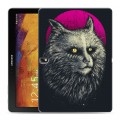 Дизайнерский силиконовый чехол для Samsung Galaxy Note 10.1 2014 editon Мистические кошки
