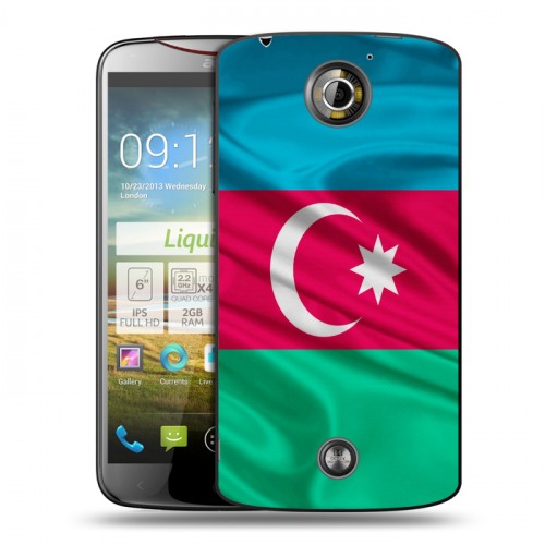 Дизайнерский пластиковый чехол для Acer Liquid S2 Флаг Азербайджана
