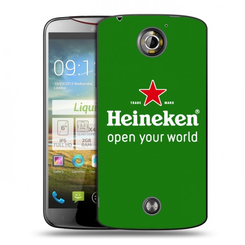 Дизайнерский пластиковый чехол для Acer Liquid S2 Heineken