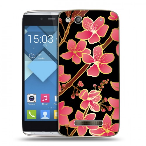 Дизайнерский пластиковый чехол для Alcatel One Touch Idol Alpha Люксовые цветы