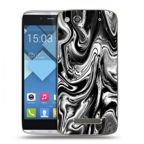 Дизайнерский пластиковый чехол для Alcatel One Touch Idol Alpha Черно-белые тенденции
