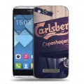 Дизайнерский пластиковый чехол для Alcatel One Touch Idol Alpha Carlsberg
