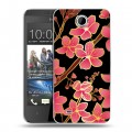 Дизайнерский пластиковый чехол для HTC Desire 300 Люксовые цветы