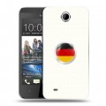 Дизайнерский пластиковый чехол для HTC Desire 300 Флаг Германии