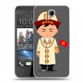 Дизайнерский пластиковый чехол для HTC Desire 300 флаг Киргизии