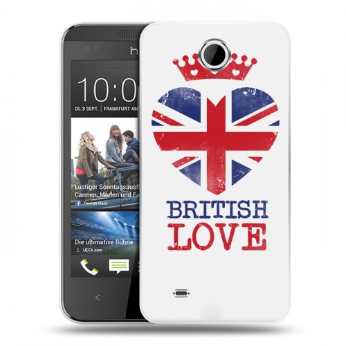 Дизайнерский силиконовый чехол для HTC Desire 300 British love