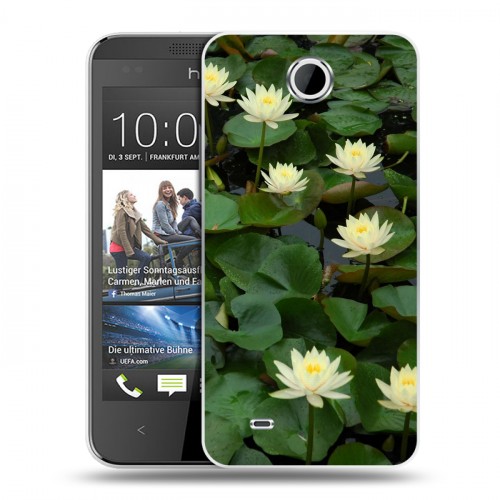 Дизайнерский пластиковый чехол для HTC Desire 300 Кувшинки