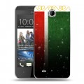 Дизайнерский силиконовый чехол для HTC Desire 300 Флаг Чечни