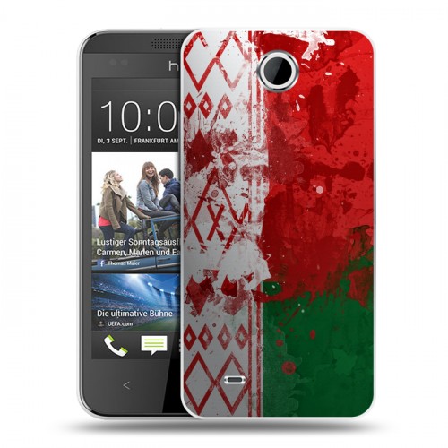 Дизайнерский пластиковый чехол для HTC Desire 300 Флаг Белоруссии